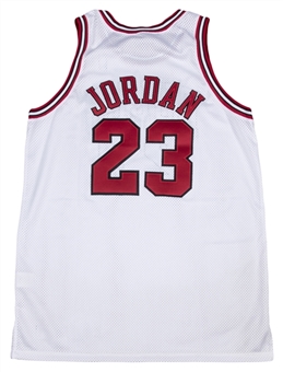 1997-98 Michael Jordan Game Used Chicago Bulls White Home Jersey (Bulls LOA)